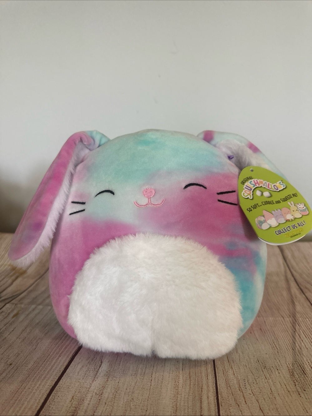 Squishmallow Pastel Bunny Plush - Pink & Mint Ryder